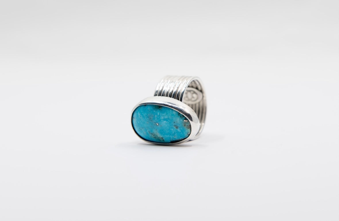 7 Band Turquoise Ring