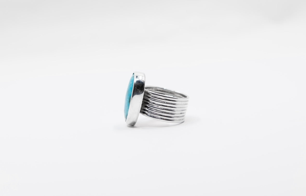 7 Band Turquoise Ring