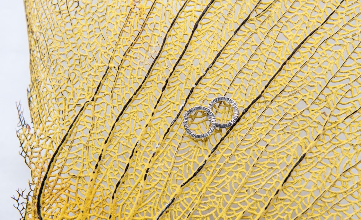 Texture Hammered Stud Earrings