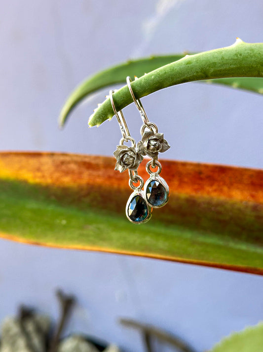 Succulent Blue Topaz Earrings
